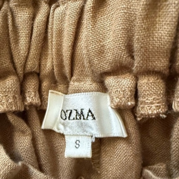 OZMA of California Petra pant linen grass drawstring paper bag waist size small - Picture 4 of 6